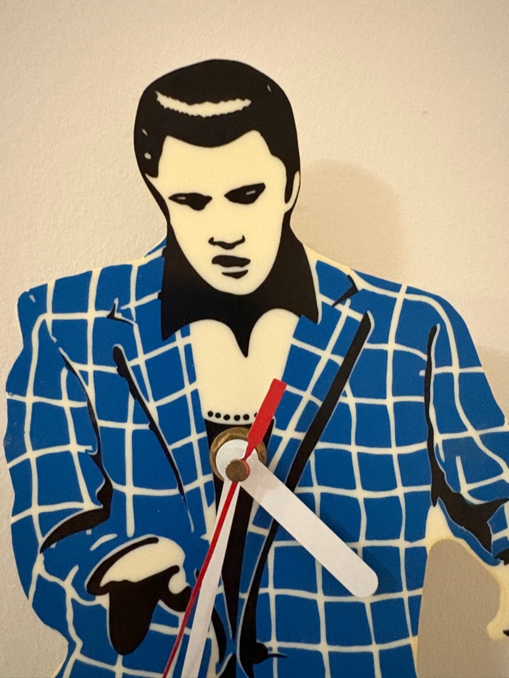 Elvis Presley Blue Suede Shoes Pendulum Clock - Picture 5 of 14